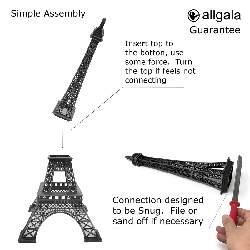 allgala 19 Inch 48CM Eiffel Tower Statue Decor Alloy Metal-Gold (EF19-86193)