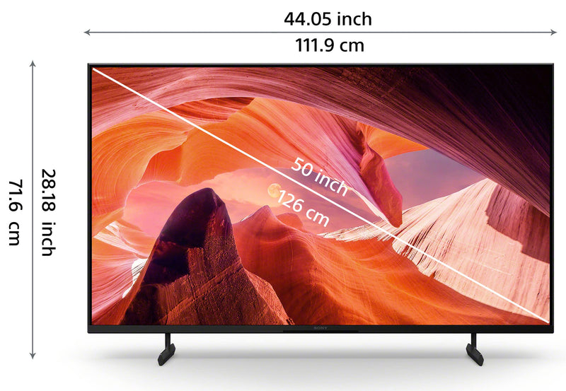 Sony Bravia 126 cm (50 inches) 4K Ultra HD Smart LED Google TV KD-50X80L (Black)