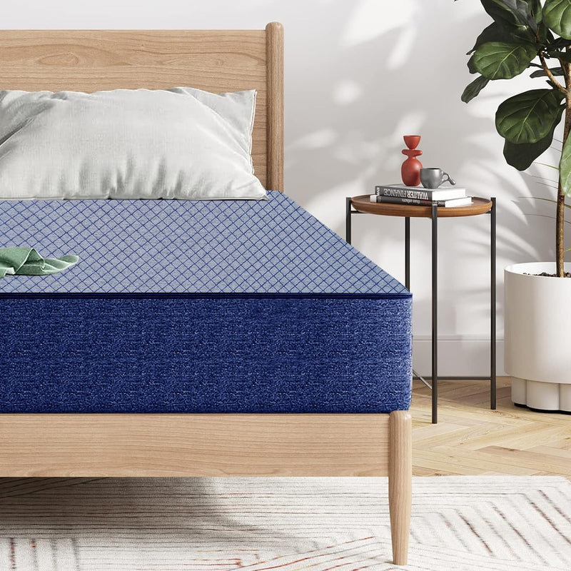 TRENDY VIBES | King Size | Orthopedic Mattress Memory Foam Mattress, Mattress Single Bed | 6-Inch | Bed Mattress, King Size Mattress (72x70x6 Inches, Medium Firm) - Navy Blue