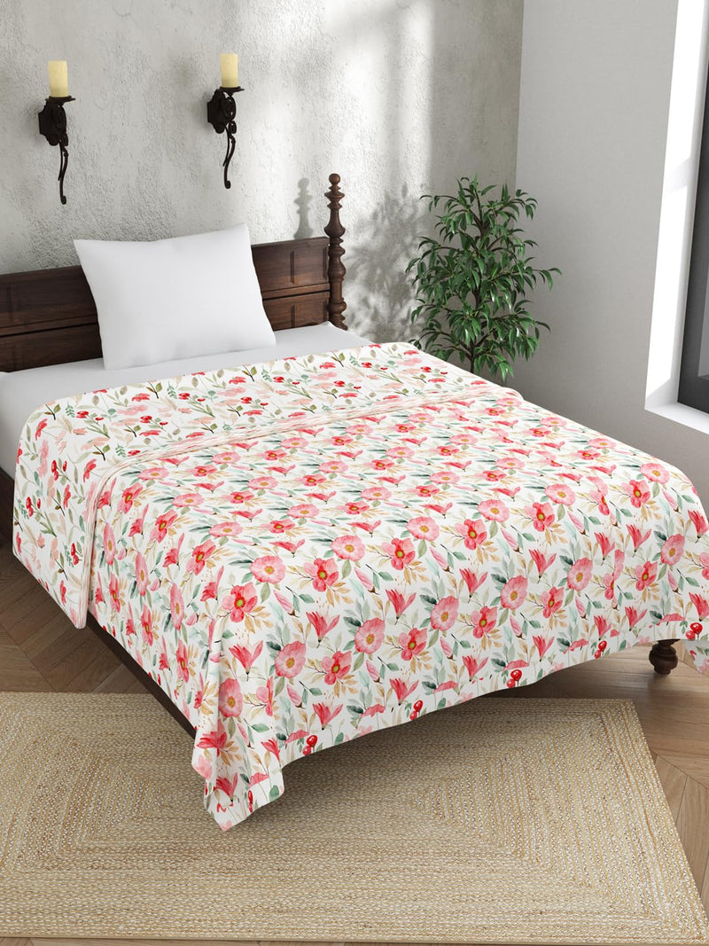 EVER HOME Pure Cotton 120 GSM Reversible Soft Lightweight Printed Single Bed Blanket/AC Dohar/Skin Friendly Dohar-150X224CM