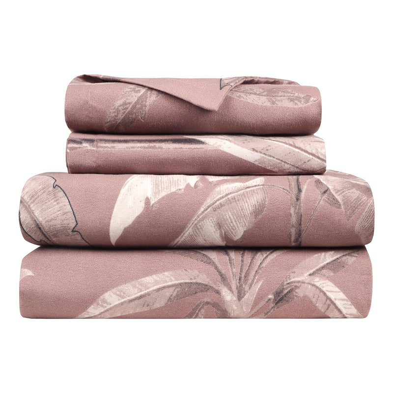 Wings Star 300 TC Cotton Feel All Around Elastic Fitted Bedsheets King Size, Premium Fitted Bedsheets King Size for Double Bed with 2 Pillow Covers, Size- 78” x 72” (Old Rose)