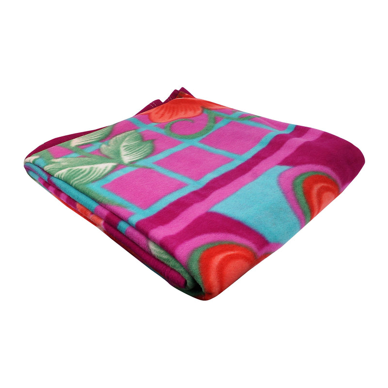 Zacharias Single Bed Printed Fleece Blanket/BedSheet (Multicolour) - Pack of 14