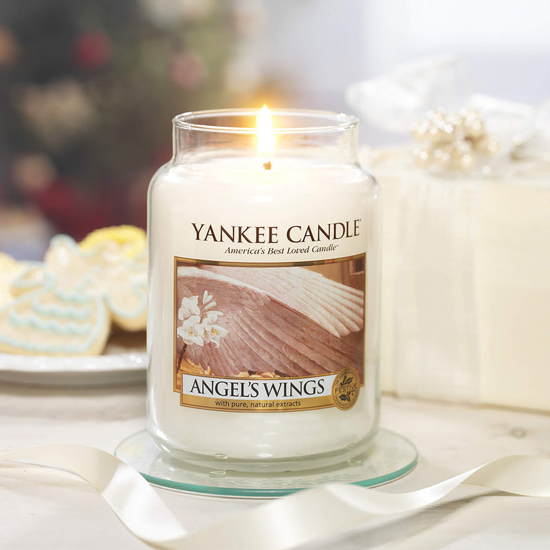 Large , Angel's Wings : Yankee Candle Angel's Wings Jar Candle - Large