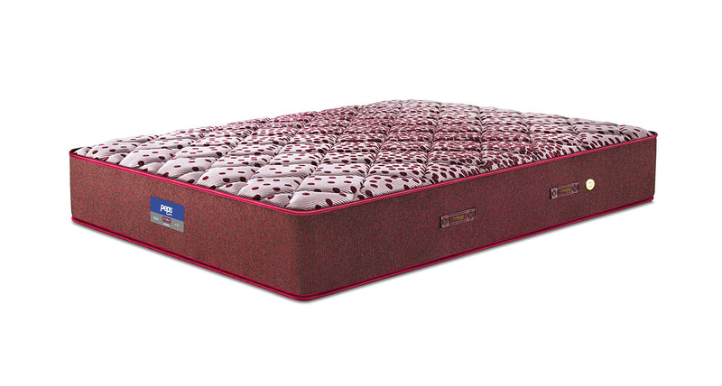 peps Restonic Bonnell Sanibel 6-inch Single Size Spring Mattress (Maroon, 72x36x06) with Free Pillow