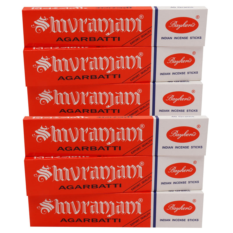 Shivranjani Agarbatti/Incense Sticks (6 Pack of 40 gm Each Natural Agarbatti) and Incense Burning Wooden Stand (Combo)