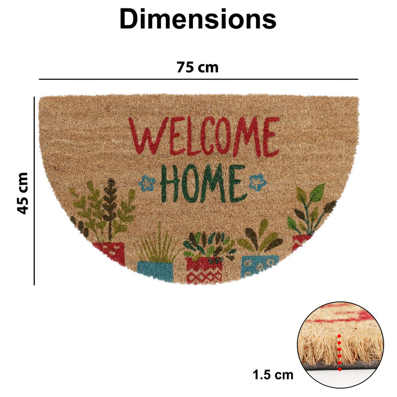 HOKIPO Door Mat (Green, Coir, Large)