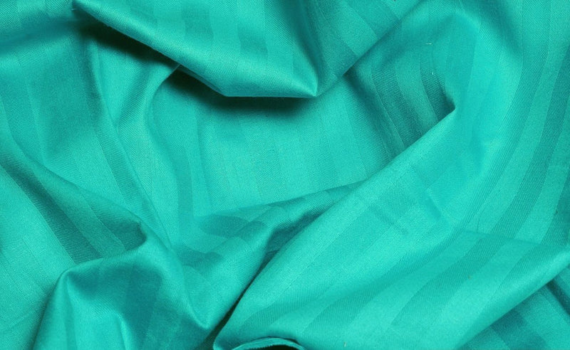 Sky Tex Plain Sea Green Color Light Weighted Cotton 120 TC Single Bed Sheet with 1 Pillow Cover