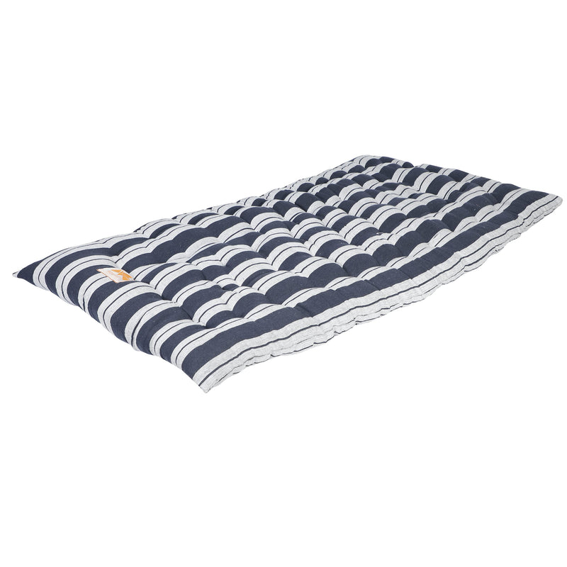 MOROFEEL Single Bed Cotton Filled Mattress Gadda Soft & Reversible (Dark Blue Colour, 3 x 6 ft or 72 x 36 x 4 Inch)