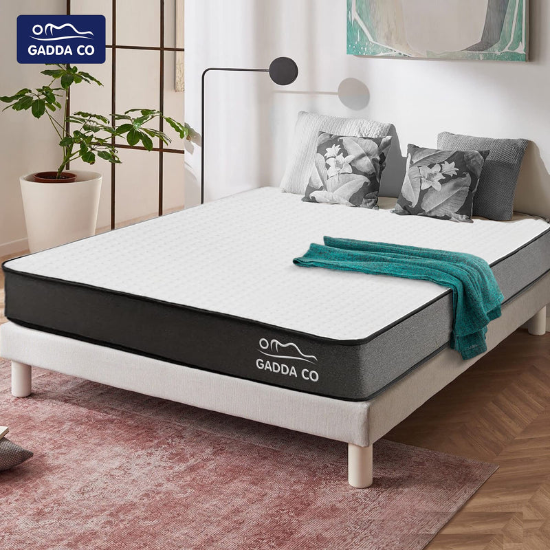 GADDA CO Mattress | 10 Years Warranty | Orthopedic Mattress Double Bed, 6-Inch Bed Mattress, King Size, Hard & Soft Foam for Dual Comfort (White, 6x6.5 feet / 78x72 inches)