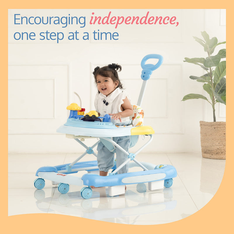 LuvLap Comfy 2 in 1 Baby Walker Rocker with Parental Push Handle An