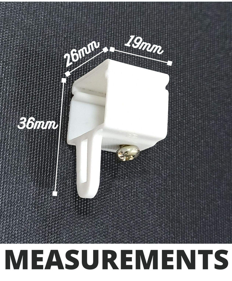 FAPBADRI End Cap/Lock for Curtain Channel/M Track - Colour: White - Material: Plastic - 5 Pieces