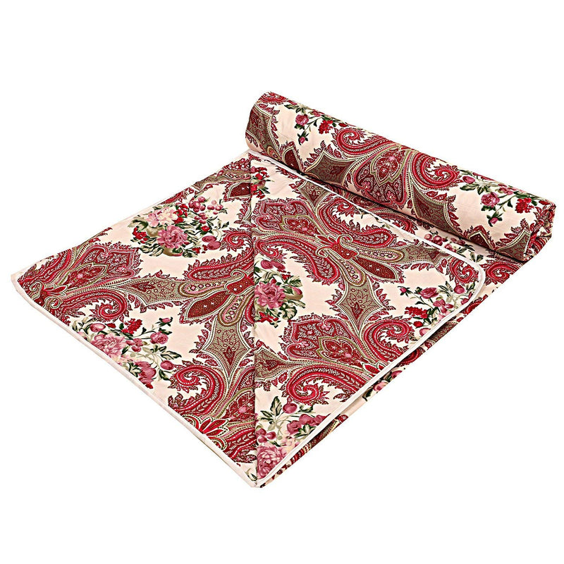 DEILYVERY Beautifully Soft and Skin Friendly Microfiber Floral Design Printed Single Bed AC Blanket/Dohar/Quilt Dohar (Rajani, Single)