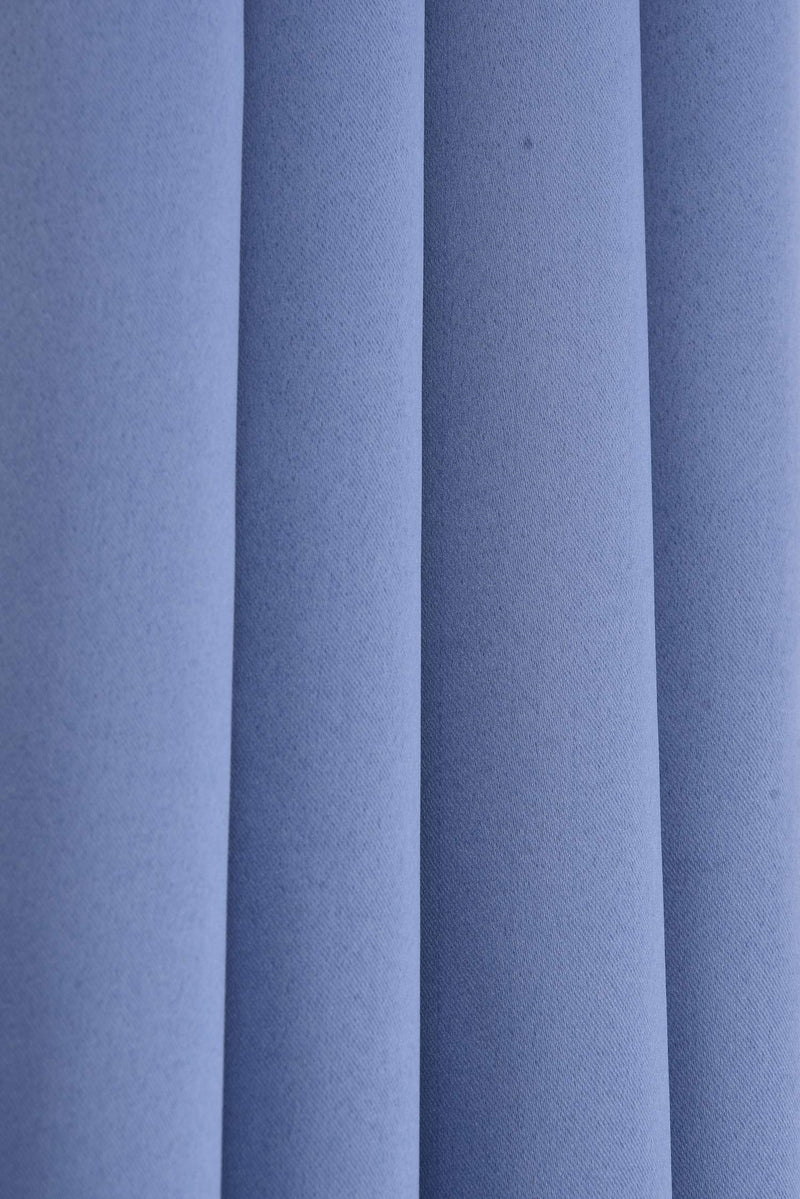 LaVichitra 2 Pieces Premium Blackout Curtains - Thermal Insulated, 3 Layered, 100% Opaque Window Curtain - 5 ft, Light Blue