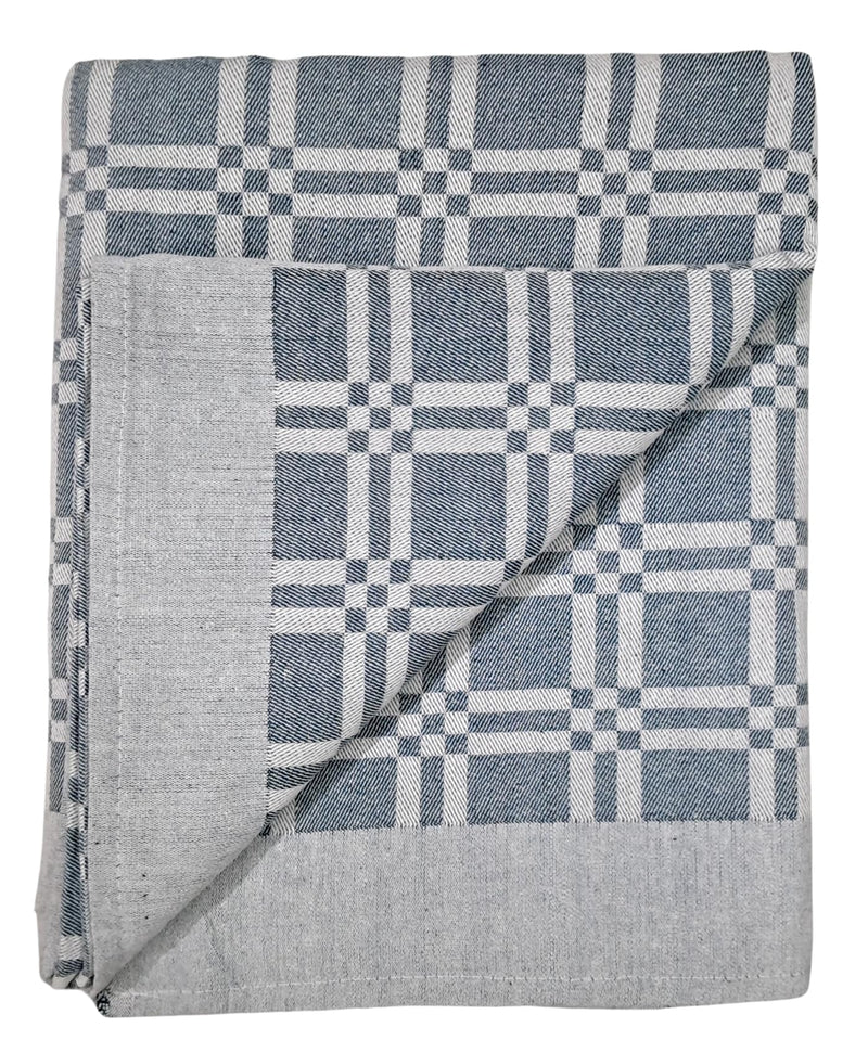 Arvore Bunkaar Single Size Cotton Bedsheet/Blanket/Solapur Chaddar for Daily use (60x90 inches) Set of 1 (Grey Checks)