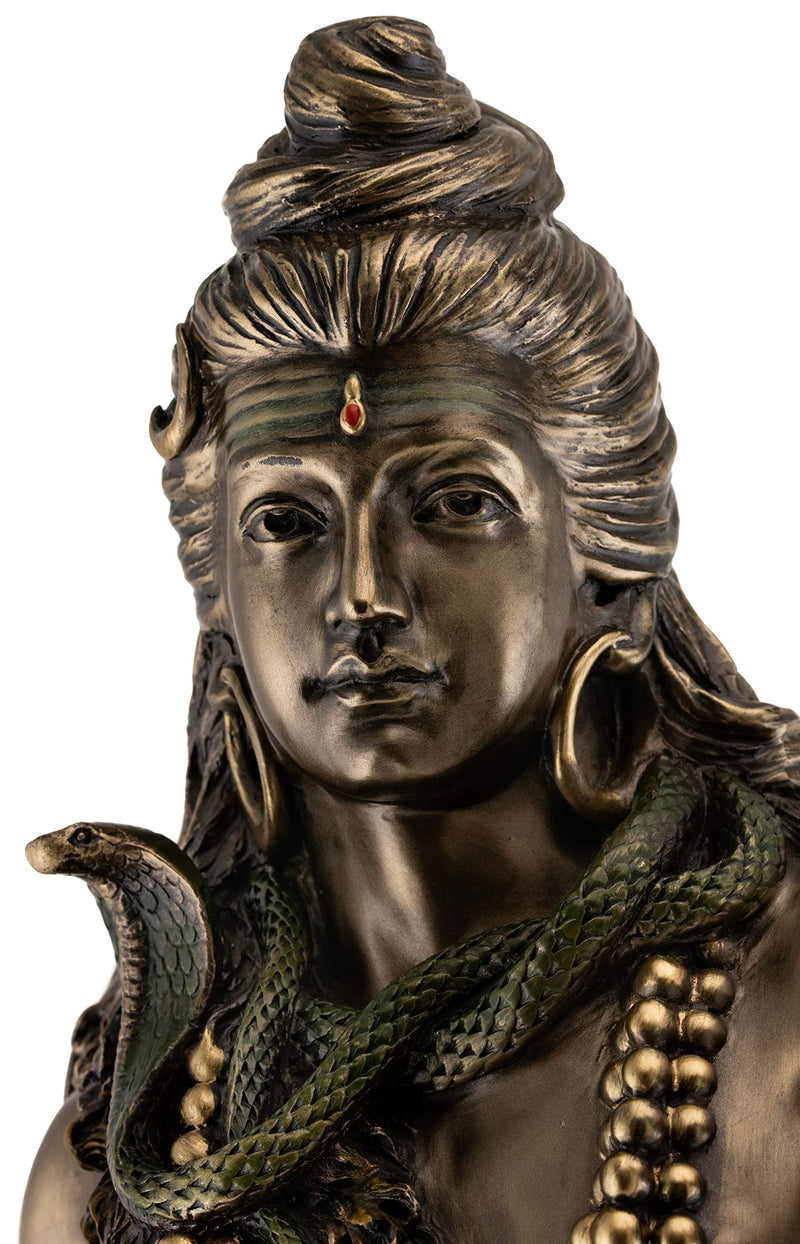 Top Collection Large Standing Shiva Statue with Trishula Trident - Lord Shiva Destroyer of Evil Sculpture in Premium Cold Cast Bronze - 24-Inch Collectible Hindu Figurine