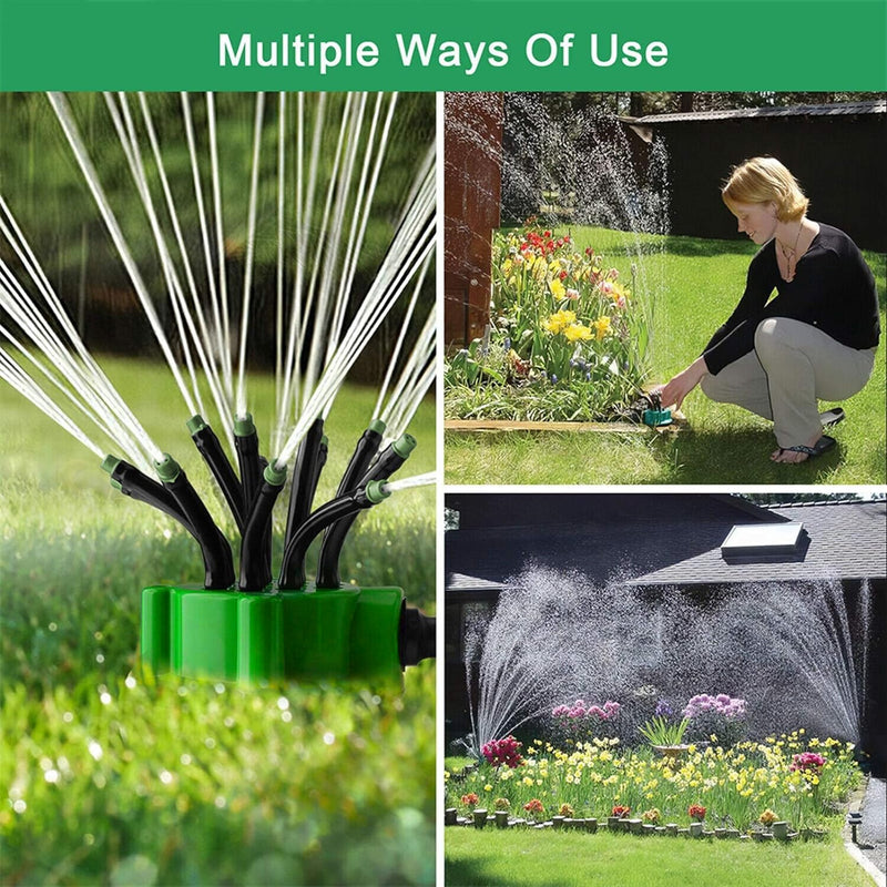 OUTO Garden Sprinkler 360 Degree Rotating Adjustable Water Sprayer for Watering Plants Outdoor Lawn Yard Irrigation System