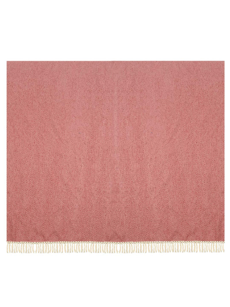 SARAL HOME EASY LIVING Home Chenille Sofa Throw (Set of 2, 140X125 Cms, Pink )