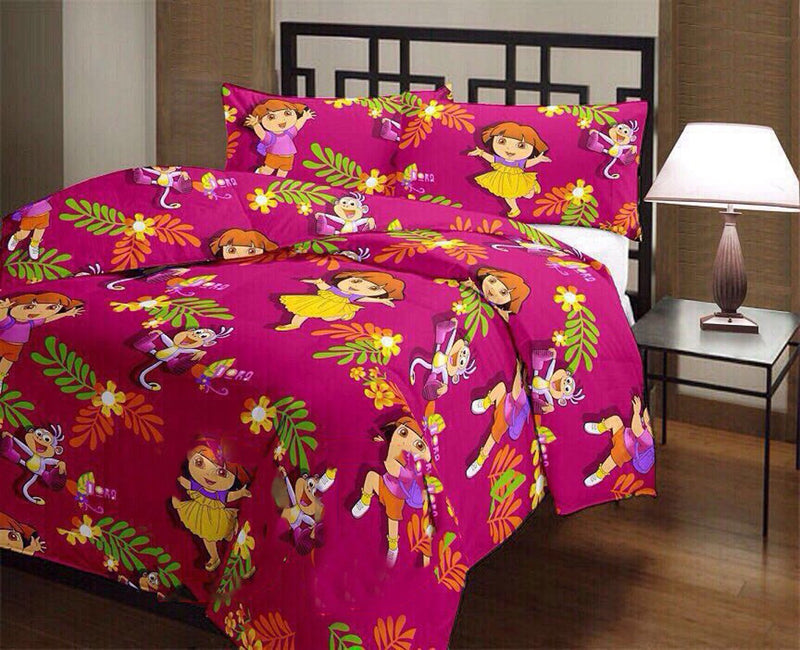 Renown Cartoon Kids Design Print Reversible Single Bed AC Blanket/Dohar