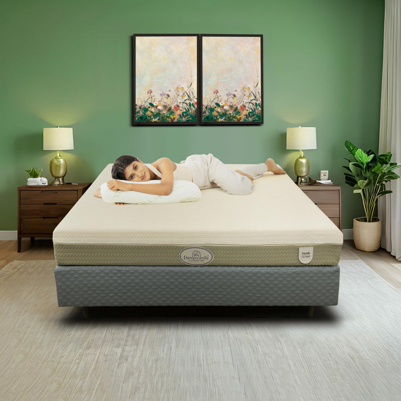 Dreamveda Yajur™ 6 Inches Natural Latex Hybrid (72X36X6 Inches) Single Size Mattress - Soft-Medium Firm Dual Comfort