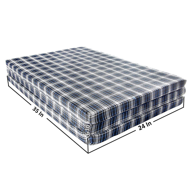 Tirthankara Medium Soft 2inch Thickness Light Weight Portable Epe Foam Single Bed Folding Mattress (6x3)