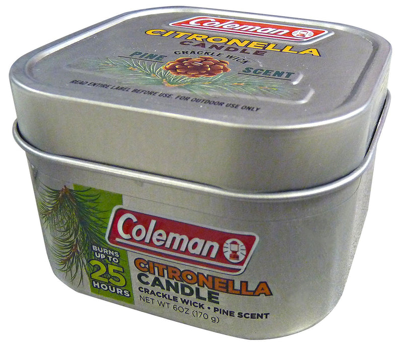 Coleman Pine Scented Citronella Candle, Crackle Wick