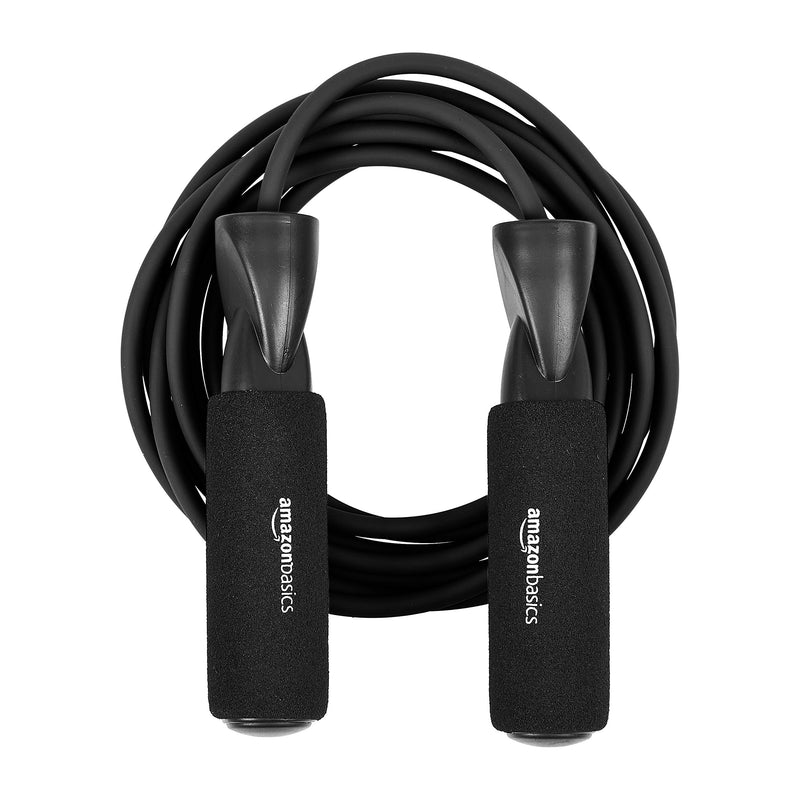 Amazon Basics Standard Jump Rope, Black - Foam