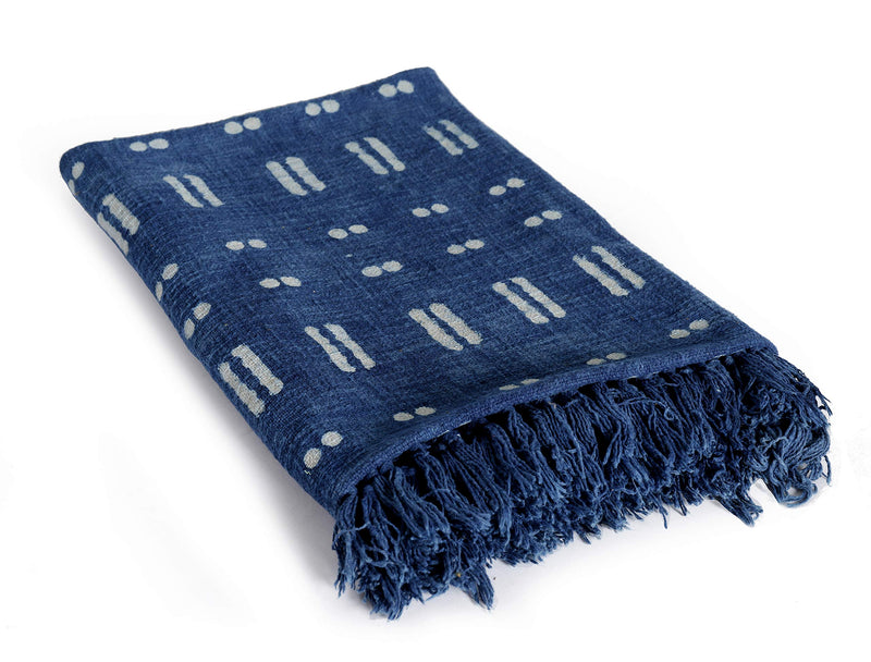 Ravaiyaa - Attitude is everything Indian Hand Block Print Handloom Soft Cotton AC Blanket Bedding Throw Home Decorative Sofa Throw (Indigo Blue)