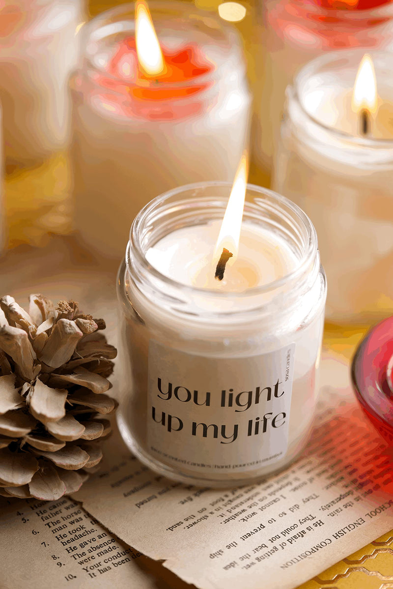 You light up my life - Scented Candles Gift Set | Lifestyle Candles | Scented Candles For Home | Scented Candles For Home Decor | Boyfriend,Girlfriend, Husband and Wife Gifts | Candle Gifts - 1, White