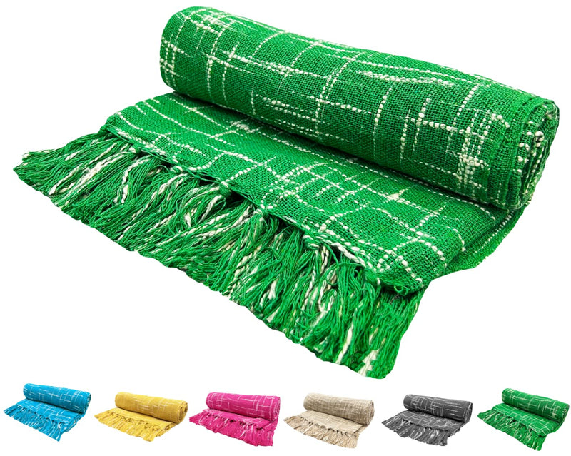 Fashion Throw Sofa Throw, Throws for Sofa and Couch, Sofa Throws for 3 Seater Size: 50X60 inch (Green)