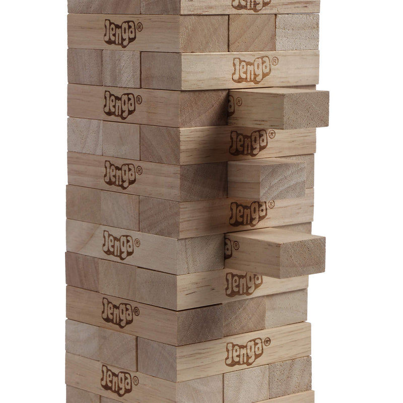 Hasbro Gaming Jenga Game, Jenga Tube Pack, Original Hardwood Blocks Stacking Tower Game, Fun Family Game, Gift Toy for Kids Ages 6+, Birthday Gift for Boys & Girls