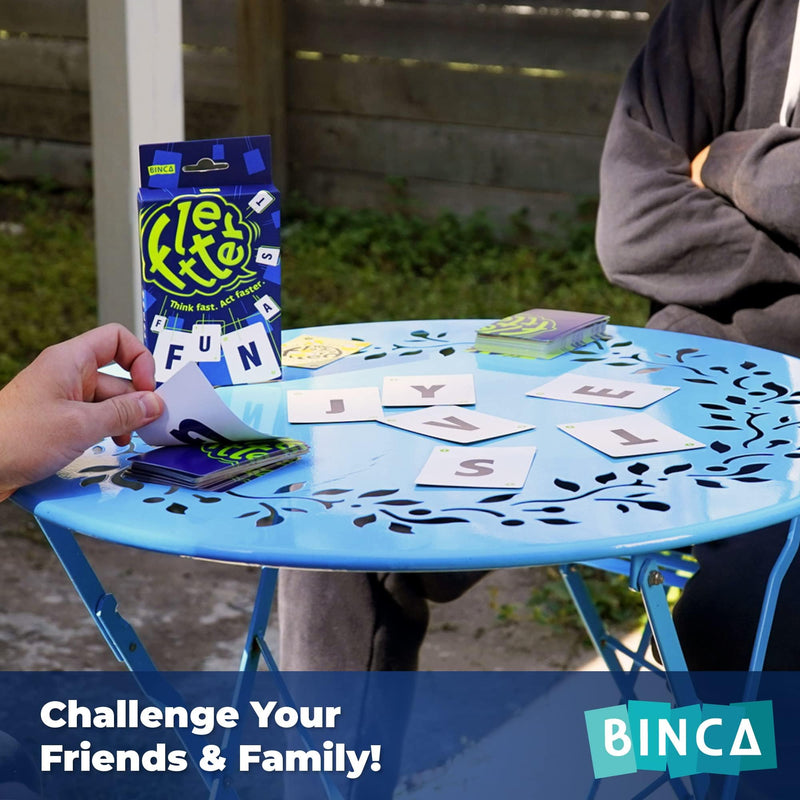 Binca Fletter Word Game, Card Game for All Ages Kids, Teens and Adults, Improves Vocabulary in a Fun Way, Perfect Gift for Ages 5,6,7,8 (2-4 Player)