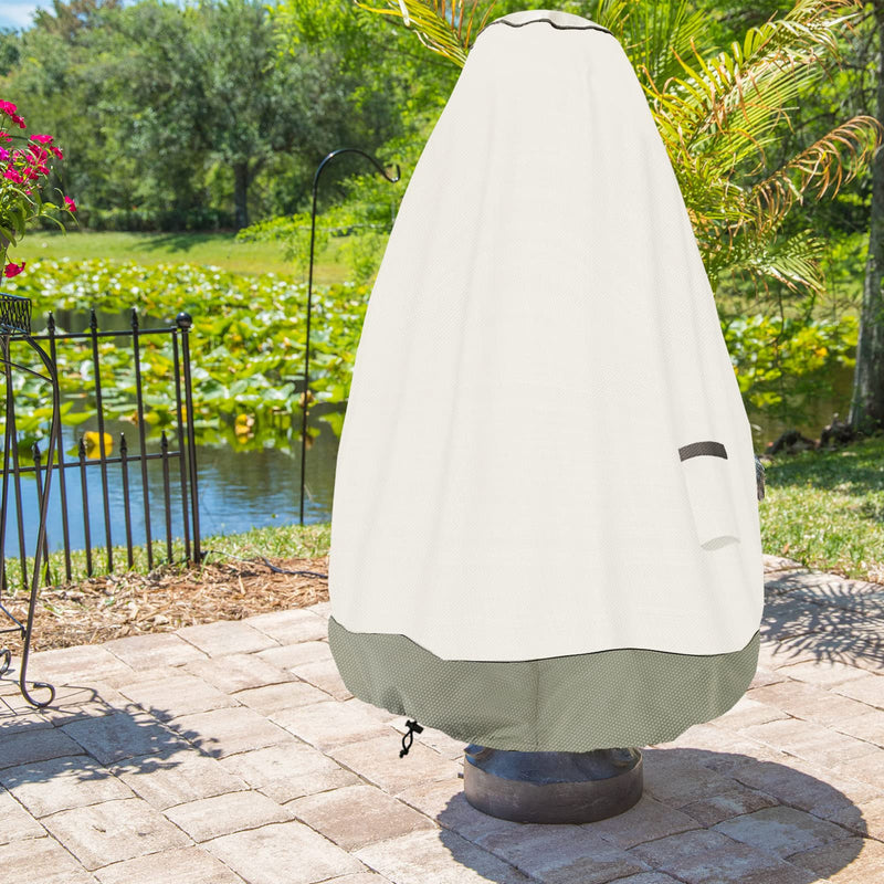 Bitubi Fountain Cover（48"x68"） 600D Oxford Cloth Garden Fountain Statue Protective Cover with Drawstring Waterproof Windproof Fountain Protector