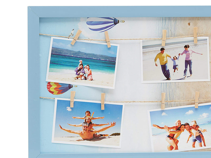 EZ Life DIY Photos/Memo/Art Organizer & Planner Frame (43 cm x 33 cm) PVC - Blue Beach - DIY Wall Hanging Picture Frames, Home, and Room Décor - Picture Frames, Photo Frame Multiple Photos