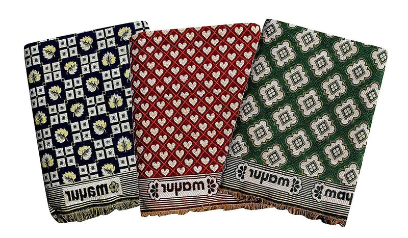 Bezzilish Home Chaddars 100% Cotton Daily use Single Bed Blanket Pack of 3 Design