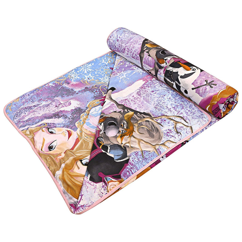 Flannel Cartoon Print Single Bed Reversible AC Blanket/Dohar, Multicolour, Single Size