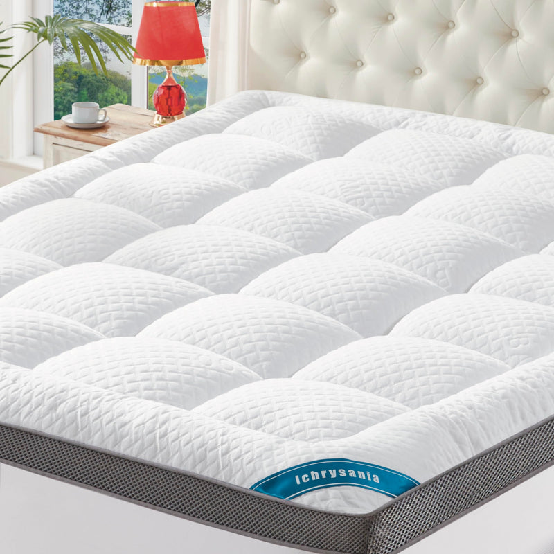 Ichrysania Bamboo Mattress Toppers (Snowwhite, Queen)