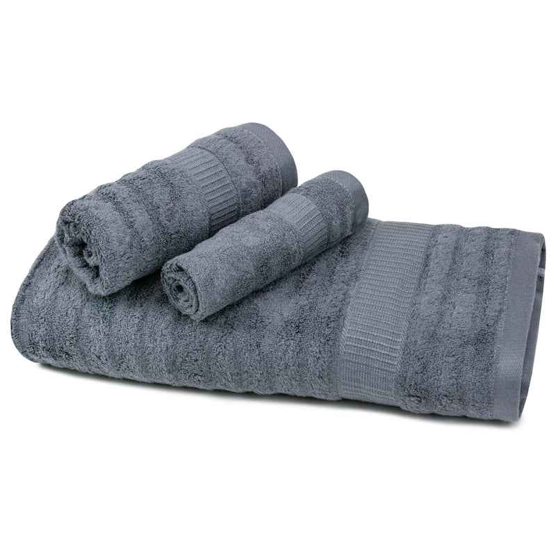 Mush Ultra Soft & Super Absorbent | 600 GSM Bamboo Bath Towel Set | 29 X 59 Inches (Space Grey)