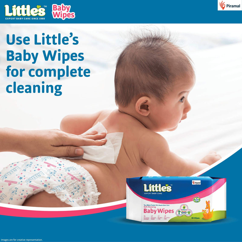 Little's Baby Pants Diapers with Wetness Indicator and 12 Hours Absorption, Large (L), 9-14 kg, 120 Count