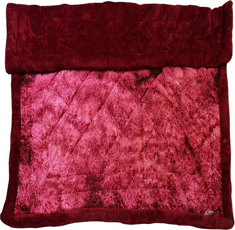 Fablicious Super Soft Microfiber Heavy Quilt/Razai for Winter Double Bed King Size-Maroon