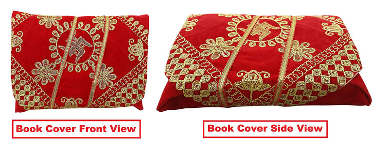 MODEST Red Colour Square Size Ramayan/Geeta Or Any Spiritual Holy Books Cover (Size 24X24 Inch)