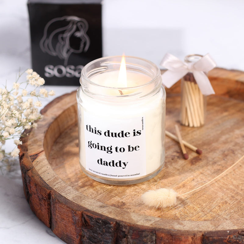 This Dude is Going to be Daddy | Dad to be Gifts | Scented Candles Gift Set | Dad to be Gifts for Husband | Dad to be Gifts for Men | Candles Gift Set | Gift Ideas | Fathers Day Gift x1, 40hrs