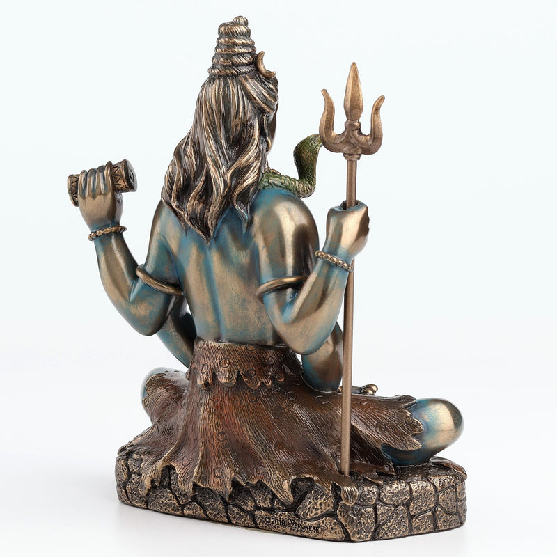 Veronese Design Lord Shiva in Lotus Pose Statue Sculpture - Hindu God and Destroyer of Evil Figure 6.2" Tall