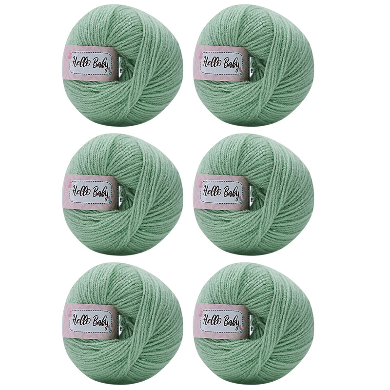 Vardhman Knitting Yarn Hello Baby Wool for Knitting, Kids Crochet Yarn Wool for Hand Knitting Art Craft, Knitting Wool Yarn for Sweater Scarves Hats and Dresses (Pistachio Green)