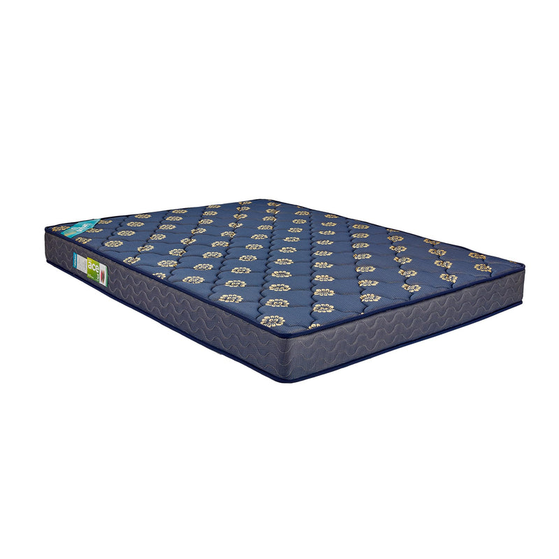 Skyfoam Spring Mattress Queen Bed, Multi-Layer Soft PU Foam Mattress, 6 Inch Bed Mattress, Soft & Bouncy | 5 Year Warranty (75x60x06 Inches, Blue)