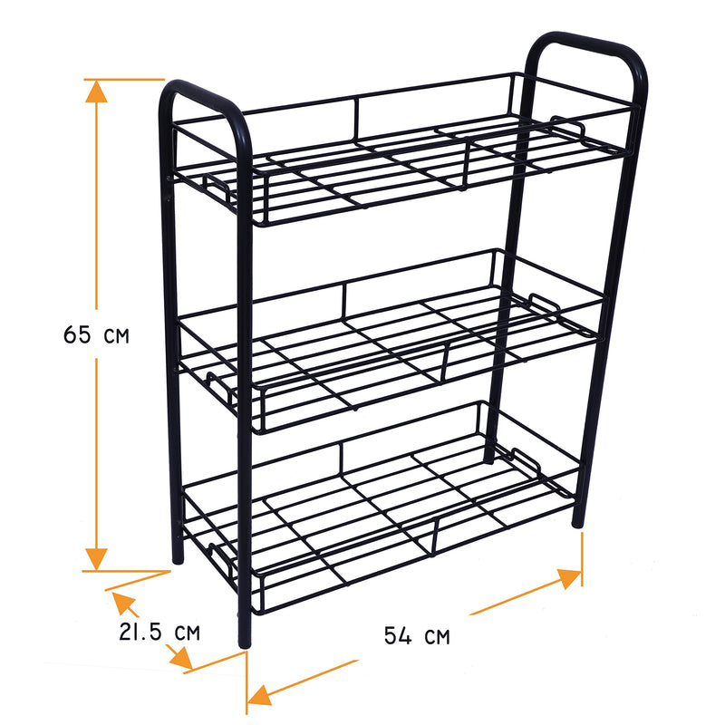 D&V ENGINEERING - Creative in innovation 3-Tier Multipurpose Kitchen Storage Shelf Shelves Holder Stand Rack, Kitchen Countertop Storage Shelf Organizer, Kitchen Spice Rack (3-Tier) metal