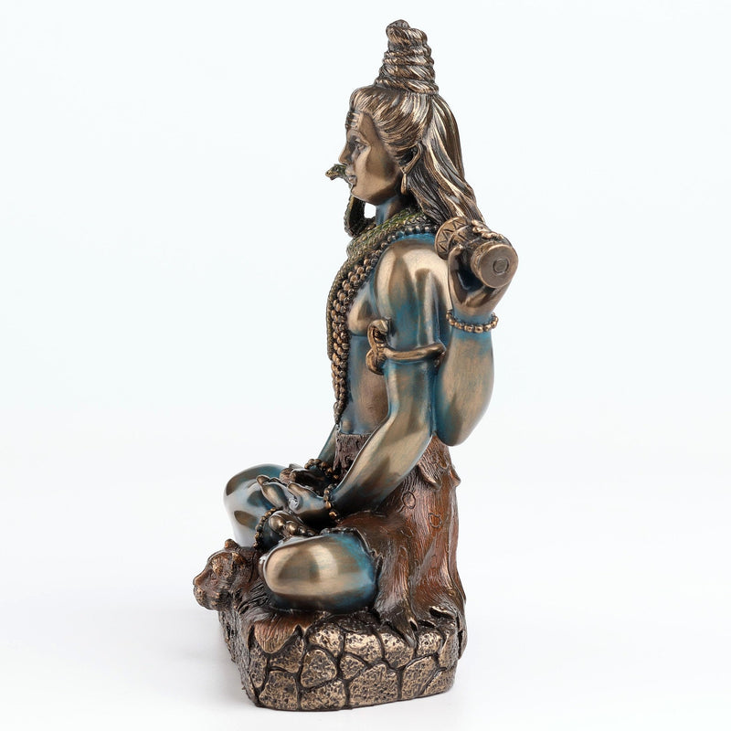 Veronese Design Lord Shiva in Lotus Pose Statue Sculpture - Hindu God and Destroyer of Evil Figure 6.2" Tall