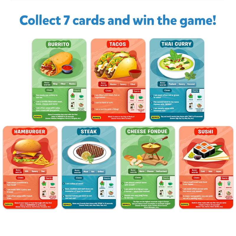 Skillmatics Card Game - Guess in 10 Foods Around The World, Educational Travel Toys for Boys, Girls, and Kids Who Love Board Games, Geography and History, Gifts for Ages 8, 9, 10 and Up