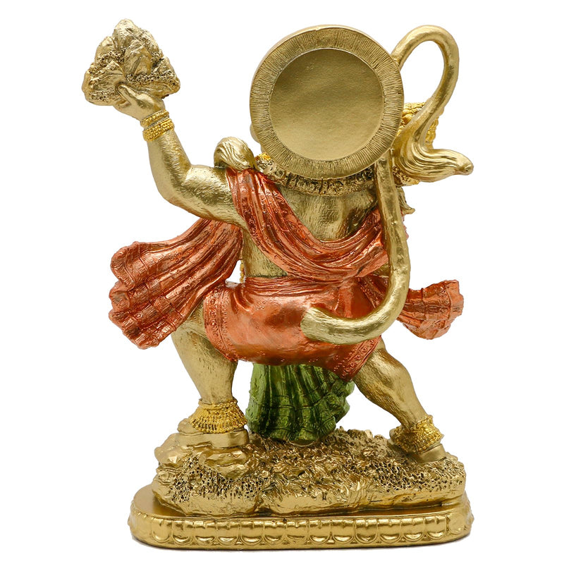 alikiki Hindu God Flying Hanuman Statue - India Idol Murti Pooja Sculpture Home Temple Mandir Pooja Decor Yoga Meditation Room Altar Puja Item Spirtitual Gifts