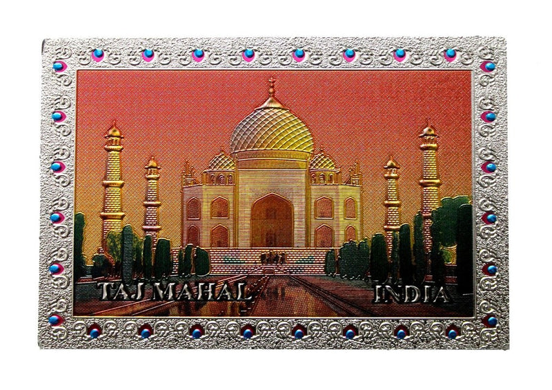 taj Mahal Fridge Magnet Total Set of 10 Piece Hard Metal Material