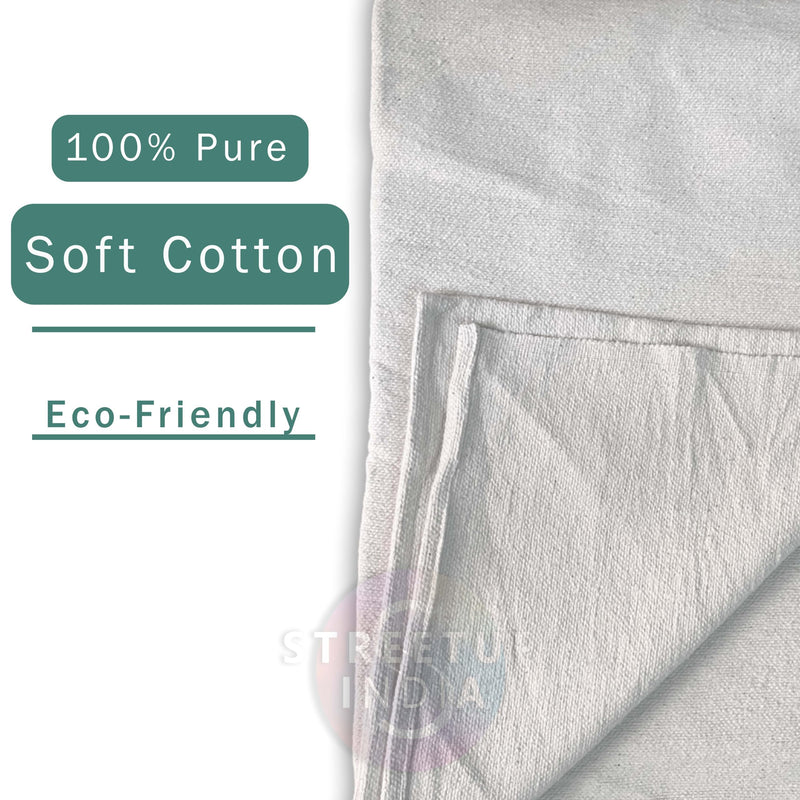 Streetup India® Cotton Iyengar Yoga Blanket White - Eco Friendly